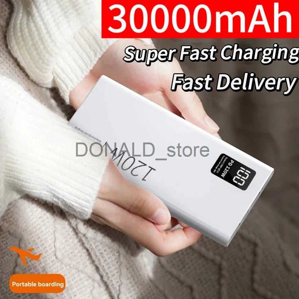 Banques d'alimentation pour téléphone portable 120w charge ultra rapide 30000 Mah banque d'alimentation grande capacité de batterie pour alimentation mobile pour divers téléphones mobiles J1220