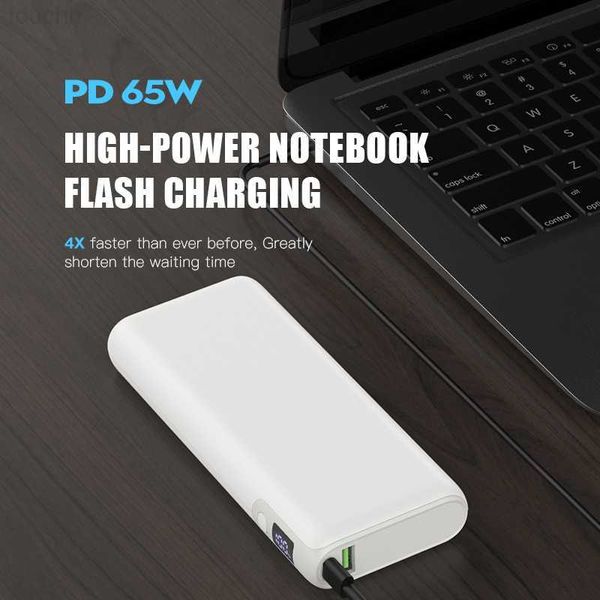 Bancos de energía para teléfonos celulares 19200mAh Power Bank PD 65W Carga súper rápida para Huawei P40 Tipo C Powerbank para iPhone 14 13 12 Xiaomi Samsung Laptop Poverbank L230731