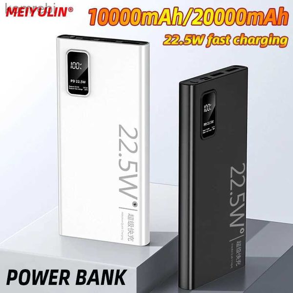Banques d'alimentation pour téléphone portable 20000mAh Banque d'alimentation portable 22,5W USB C Charge rapide Batterie de rechange externe 10000mAh 10W Powerbank pour iPhone SamsungL240111