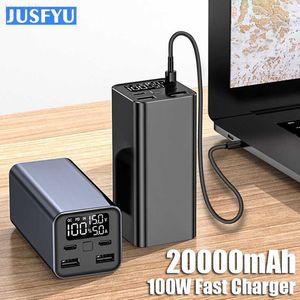 Powerbanks voor mobiele telefoons 20000mAh Powerbank Type C PD 100W Snel opladen Powerbank Externe batterijlader voor smartphone Laptop Tablet iPhone Xiaomi L230731