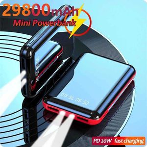 Banques d'alimentation pour téléphone portable 2023 Hot Portable Mini 29800mAh Power Bank Charge PD 20W Chargeur de batterie externe pour IPhone Mi J230217