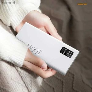 Mobiele telefoon Power Banks 30000 mAh 100 W Nieuwe Powerbank Dual Port Supersnel opladen Draagbare externe batterijlader voor iPhone Huawei SamsungL240111