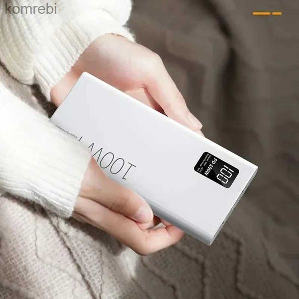 Banques d'alimentation de téléphone portable 30000mAh 100W nouveau Powerbank double port chargeur de batterie externe portable de charge super rapide pour iPhone Huawei SamsungL240111