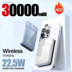 Banks d'alimentation du téléphone portable 30000mAh 15W Powerbank Wireless Powerbank Super Fast Charge Magnetic Qi 22.5W Magsafe Charger Power Bank pour iPhone 15 14 Samsung 2443