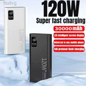 Banks d'alimentation du téléphone portable 30000mAh Banque d'alimentation 120W Chargeur de batterie portable à facturation 100% suffisante pour iPhone Samsung Huawei 2443