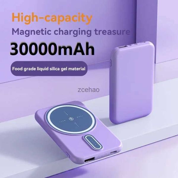 Bancos de energía para teléfonos celulares 30000mAh PowerBank Mini carga rápida inalámbrica tesoro de carga magnética alta capacidad para iPhone batería externa de carga Magsafe