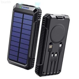 Mobiele telefoon Power Banks 33800mAh Wireless Solar Power Bank PD 40W snelle oplader voor Huawei P40 iPhone Xiaomi Samsung 15W Wireless Fast Charging PowerBank L230728