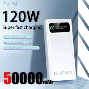 Banks électriques de téléphone portable 50000mAh Banque d'alimentation portable 120W Batterie de charge de chargement rapide à haute capacité Banque d'alimentation numérique pour iPhone Samsung Huawei 2443