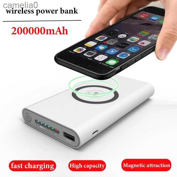 Bancos de energía para teléfonos celulares Paquete de energía inalámbrico portátil de 50000 mAh Paquete de energía de carga rápida bidireccional Batería externa tipo C para iPhone Envío gratuito C24320
