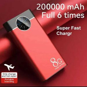 Banques électriques de téléphone portable 50000mAh Banque d'alimentation Super Fast Chargr Powerbank Chargeur portable Affichage numérique Pack de batterie externe J240428