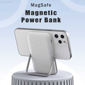 Banques de puissance de téléphone portable 5000mAh Banque de puissance magnétique 15W Magsafing Charge rapide Batterie externe pour Iphone14 13 PD20W Charge filaire Portable Powerbank L230731
