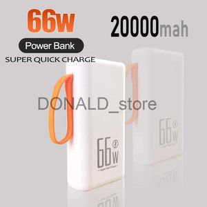 Mobiele telefoon Power Banks 66W Power Bank 20000mAh Mini Supersnel opladen PD 20W Draagbare externe batterij Powerbank voor telefoon Laptop Tablet Mac J1220