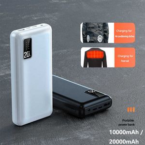 Banques d'alimentation pour téléphone portable 74V DC Gilet chauffant Power Bank 20000mAh Chargeur portable Batterie externe pour veste chauffante Power Bank pour Mi iPhone J230217