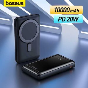 Cell Phone Power Banks Baseus 20W Magnetic Wireless Charger Power Bank 10000mAh Wireless Charging External Battery For iPhone 14 13 12 Pro Max L230731