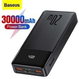 Mobiele telefoon Power Banks Baseus 30000mAh Power Bank Draagbare oplader 30000 Externe batterij PD Snellaadpakket Powerbank voor telefoon Xiaomi mi PoverBank L230824