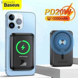 Mobiele telefoon Power Banks Baseus 6000mAh Power Bank Magnetische draadloze oplader 10000mAh Powerbank voor iPhone 12 13 14 Pro Mini Draagbare Externe BatterijL240111