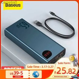 Mobiele telefoon Power Banks Baseus 65W Power Bank 20000mAh Draagbare Powerbank 22,5W 10000mAh QC 4.0 3.0 Snel opladen Oplader Poverbank voor iPhone 12C24320