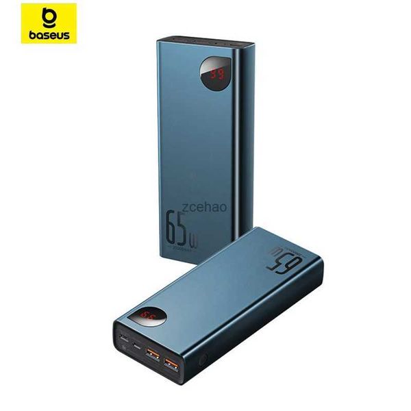 Banques d'alimentation pour téléphone portable Banque d'alimentation Baseus 65W 20000mAh Banque d'alimentation portable PD QC 3.0 Chargeur adapté pour ordinateur portable 14Pro Samsung Huawei