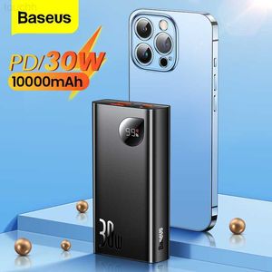 Mobiele telefoon Power Banks Baseus PD 30W 10000MAH Power Bank Mini Portable Fast Laying Externe Batterijlader 10000 MAH PowerBank voor iPhone Poverbank L230728