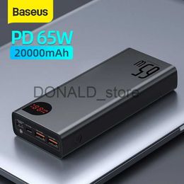 Mobiele telefoon Power Banks Baseus PD 65W Power Bank Snel opladen Externe batterij Draagbare oplader 20000mAh PowerBank voor iPhone Xiaomi MacBook J231220