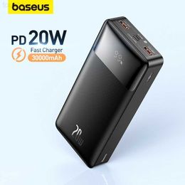 Mobiele telefoon Power Banks Baseus Power Bank 30000 mAh met 20 W PD Snel opladen Powerbank Draagbare externe batterijlader voor iPhone 12 Pro Xiaomi Huawei L230731