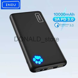 Banques d'alimentation pour téléphone portable INIU Power Bank 10000mAh charge rapide 5V/3A USB C PD 3 sorties batterie mince portable pour iPhone Samsung Google iPad tablettes J231220