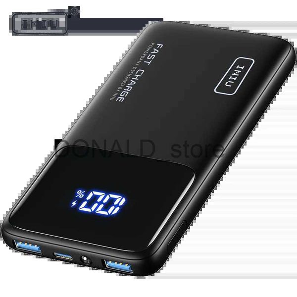 Banques d'alimentation pour téléphone portable INIU Power Bank 10500mAh chargeur portable de charge rapide avec support de téléphone batterie externe pour iPhone 13 12 Xiaomi Samsung J231220