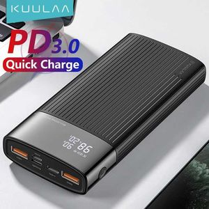 Banks d'alimentation du téléphone portable Kuulaa Bank 20000mah QC PD 3.0 Powerbank Charge rapide Powerbank 20000mAh USB Charger de batterie externe pour iPhone 15 14 J240428