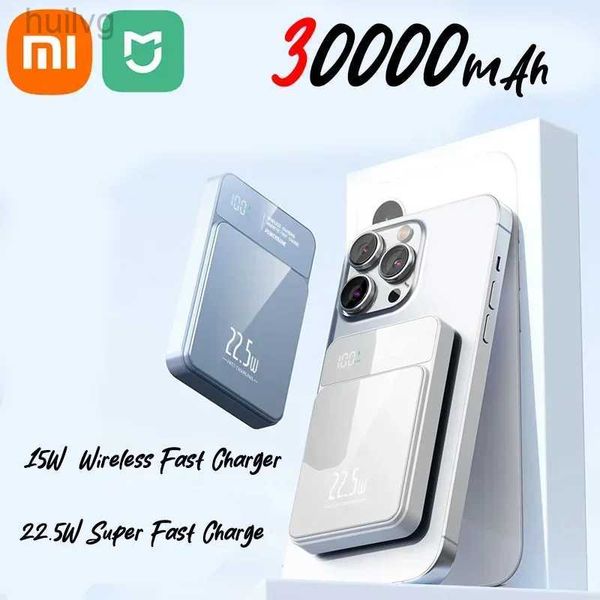 Banks d'alimentation du téléphone portable Mijia 30000mAH MAGNÉTIQUE QI CHARGEUR SANS POWER BANK 22.5W MINI POWERBANK POUR IPHIPH