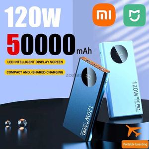 Banques d'alimentation de téléphone portable MIJIA 50000mAh Charge ultra rapide 120W Banque de puissance Support de batterie PD Sortie d'accord pour l'alimentation mobile Nouveau