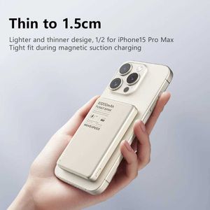 Banks d'alimentation du téléphone portable MoveSpeed ​​S10 Pack d'alimentation magnétique sans fil 10000mAh UltraHin Portable PD20W Chargeur de batterie externe adapté à l'iPhone Samsung