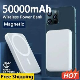 Banks de energía celular Original 1 1 MacSafe Power Pack Magnetic Wireless Power Pack adecuado para iPhone 15 14 12 PROMACIÓN DE BATERÍA AUXILIAR AUXILIARA DE PRO J240428