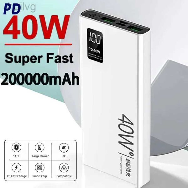 Bancos de energía de teléfono celular PD40W CARGA SUPER RÁPIDA POWER BANK PORTABLE PORTABLE PROBLEMA MAPORIZACIÓN CARGADOR DE BATERÍA EXTERNA PARA iPhone Huawei QC3.0 2443