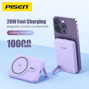 Banche di alimentazione per telefoni cellulari PISEN Power Bank 10000mAh Powerbank wireless magnetico per iPhone 13 12 14 Mini Pro Max 20W Batteria esterna portatile a carica rapida L230731