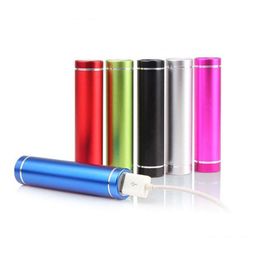 Banks de teléfono celular Portable Bank 2600mAh Aluminum Aley Mini Potencias móviles que cargan la batería con el paquete minorista Drop entrega Phon Dhrz8