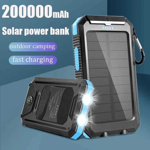 Banques électriques de téléphone portable Pack de cellules solaires portables 20000mAh Pack d'alimentation de charge de batterie externe Light LED de charge de batterie externe adaptée à tous les smartphones J240