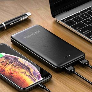 Mobiele telefoon Power Banks Power Bank Draagbare oplader Snel opladen 20000 mAh PowerBank 2 USB-poorten Externe batterij voor Samsung Huawei