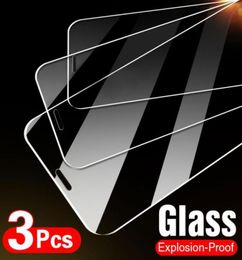 Protectores de pantalla del teléfono celular 10d 3pcs vidrio templado en el iPhone 7 8 6 6s más 5S SE X XS XR 11 12 Pro Max Protective Glass88418846