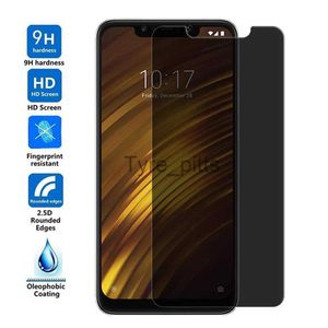 Protecteurs d'écran de téléphone portable Protecteur d'écran de confidentialité 2.5D pour Xiaomi Pocophone F1 F2 Verre trempé anti-espion pour Pocophone F2 Pro Film de protection anti-reflets x0803