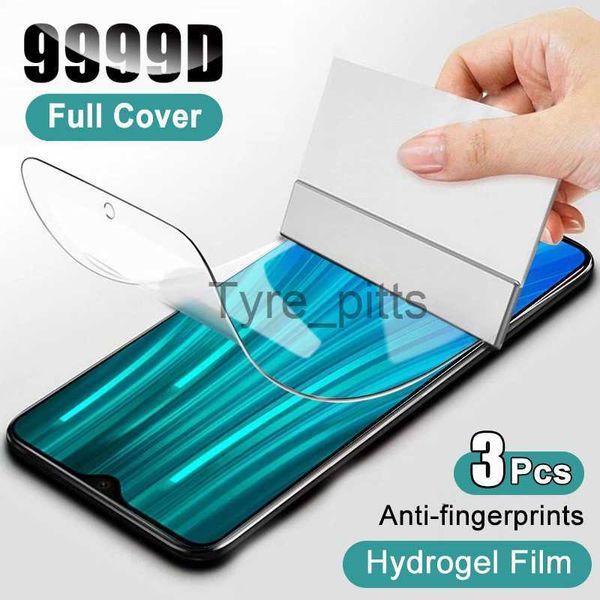 Protectores de pantalla para teléfonos móviles, 3 uds., película de hidrogel para Xiaomi Redmi Note 10 9 8 7 6 5 K20 Pro 9A 9C 8A 7A, Protector de pantalla para Mi 10T Note 10 Poco X3 Pro Film x0803