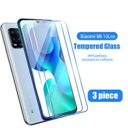 Protecteurs d'écran de téléphone portable 3 pièces verre trempé de protection pour Xiaomi Mi 10T Lite Mi10 Poco C3 F2 Pro Poco M2 M3 X2