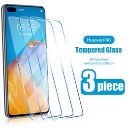 Protecteurs d'écran de téléphone portable 3 pièces en verre trempé pour Huawei P30 P20 P40 Lite 5G E protecteur d'écran pour Huawei P20 P30 Pro P