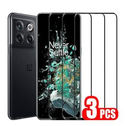 Protégeurs d'écran de téléphone portable 3pcs Verre trempée pour OnePlus 10T 9RT 9 8T ACE PROT COUVERTURE FULLE PROTECTOR NORD 3 2 CE LITE 2T 5G N30 N20 230812