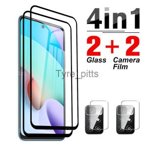 Protecteurs d'écran de téléphone portable 4IN1 protecteur d'écran en verre trempé caméra pour Xiaomi Redmi 10 9T Redmi10 Redmi9T Film de protection d'objectif sur pour 6.5 