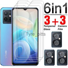 Handy-Displayschutzfolien 6 in 1 gehärtetes Glas für Vivo Y55 5G Displayschutzfolie Abdeckung Objektivfolie für Vivo Y55 Y75 Y33s Y53s Y52 Y72 5G Schutzglas x0803