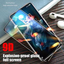 Protecteurs d'écran de téléphone portable Film de protection en verre trempé anti-rayures 9D pour Honor 8X 9X 10X Lite 7X Protecteur d'écran de protection pour Honor 10i