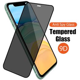 Protecteurs d'écran de téléphone portable 9D Full Cover Anti Spy Trempé Écran En Verre Pour Huawei Honor 10i 30i 20i 20 Lite Pro Confidentialité Trempé