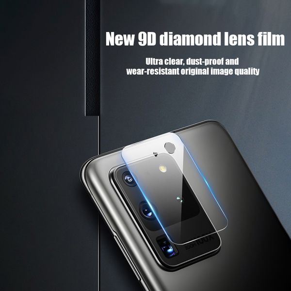 Protectores de pantalla de teléfono celular Cámara de vidrio templado para Samsung S8 S9 Plus S10 Lite Plus S20 Ultra Plus Protector de pantalla de lente para