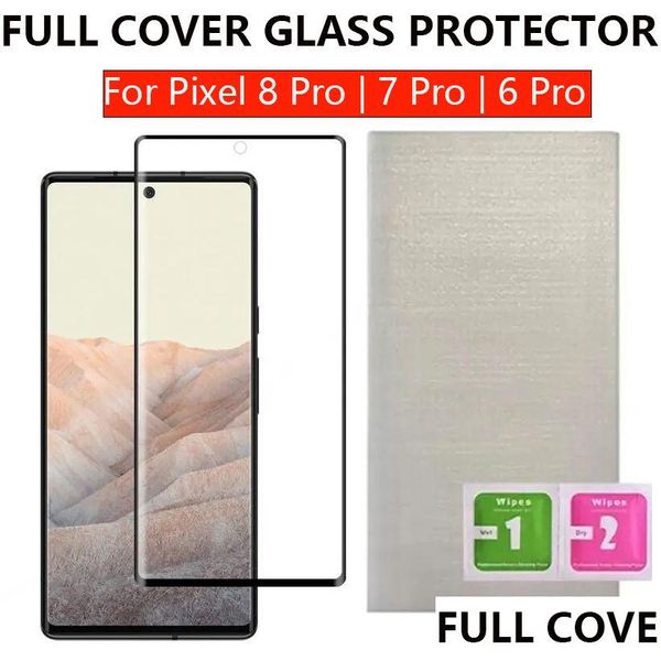 Protecteurs d'écran de téléphone portable FL Erage Protecteur d'écran en verre trempé pour Pixel 8 Pro 7 6 8Pro 7Pro 6Pro Téléphones de livraison de baisse de bord incurvé Dhzmf