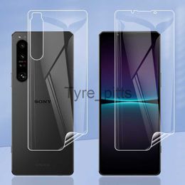 Protecteurs d'écran de téléphone portable pour Sony Xperia 1 10 5 IV 1IV 10IV 5IV Clear TPU / Matte Anti-Fingerprints Hydrogel Full Cover Soft Screen Protector Film x0803